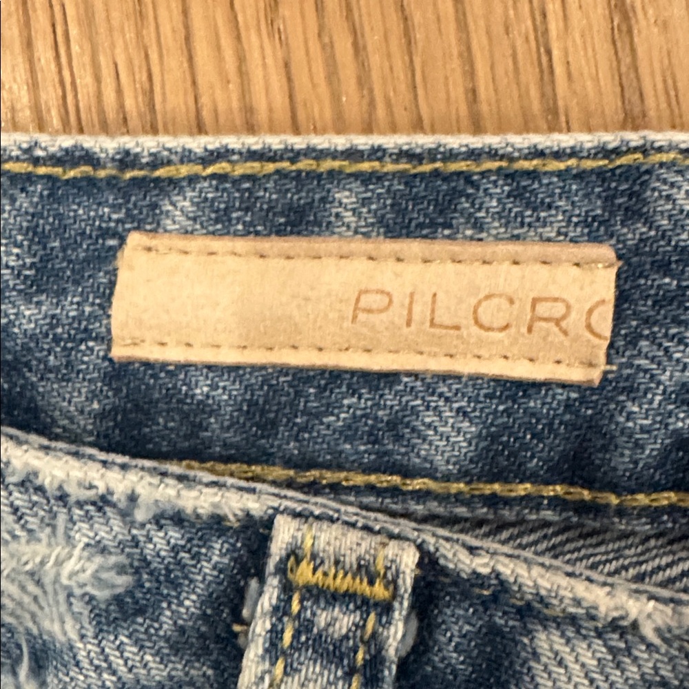 Pilcro Distressed Soft, Relaxed Denim Jeans - Picture 2 of 7
